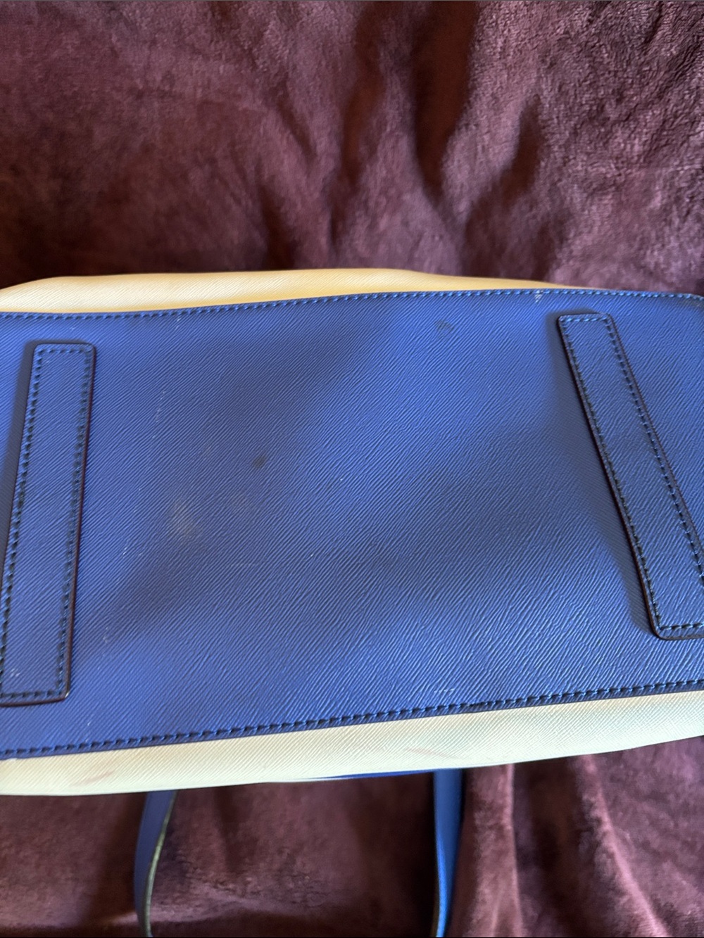Kate Spade Striped Blue and White Tote Bag with 'Beware of Sharks' Window - Picture 5 of 6